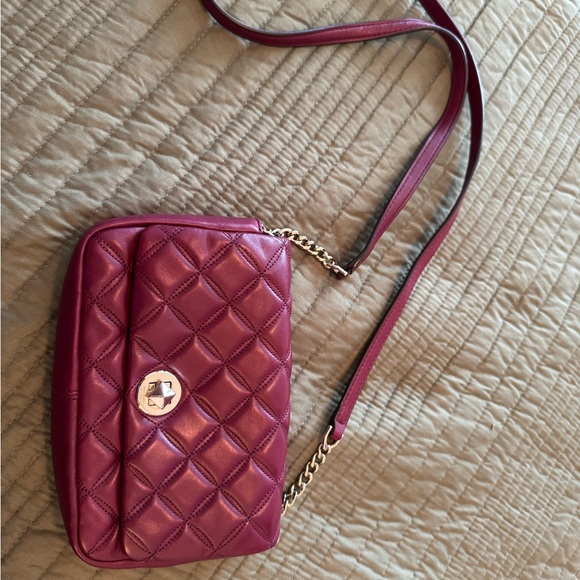 Kate Spade Quilted Plum Crossbody Bag - Picture 1 of 5